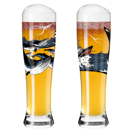 2 Piece 646ml Wheat Beer Glass Set