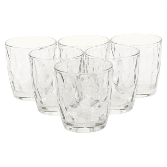 Set of 6 Bormioli Rocco Clear 30.5cl Diamond Glass [064995] - 2