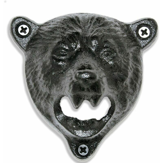 Manual Beer Bottle Opener Metal Black Bear Shaped Bottle Opener