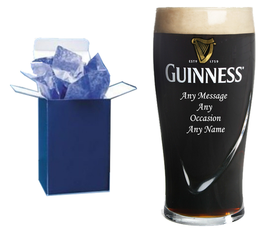 Engraved Guinness Glass, Personalised For Dad Or Granddad This Father's Day, Birthday, Xmas Gift Retirement Christmas Best Man