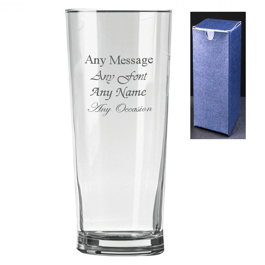 Personalised Engraved Senator Pint Cider Beer Glass - Perfect Gift Present
