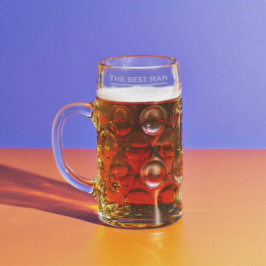 Personalised Best Man Beer Stein