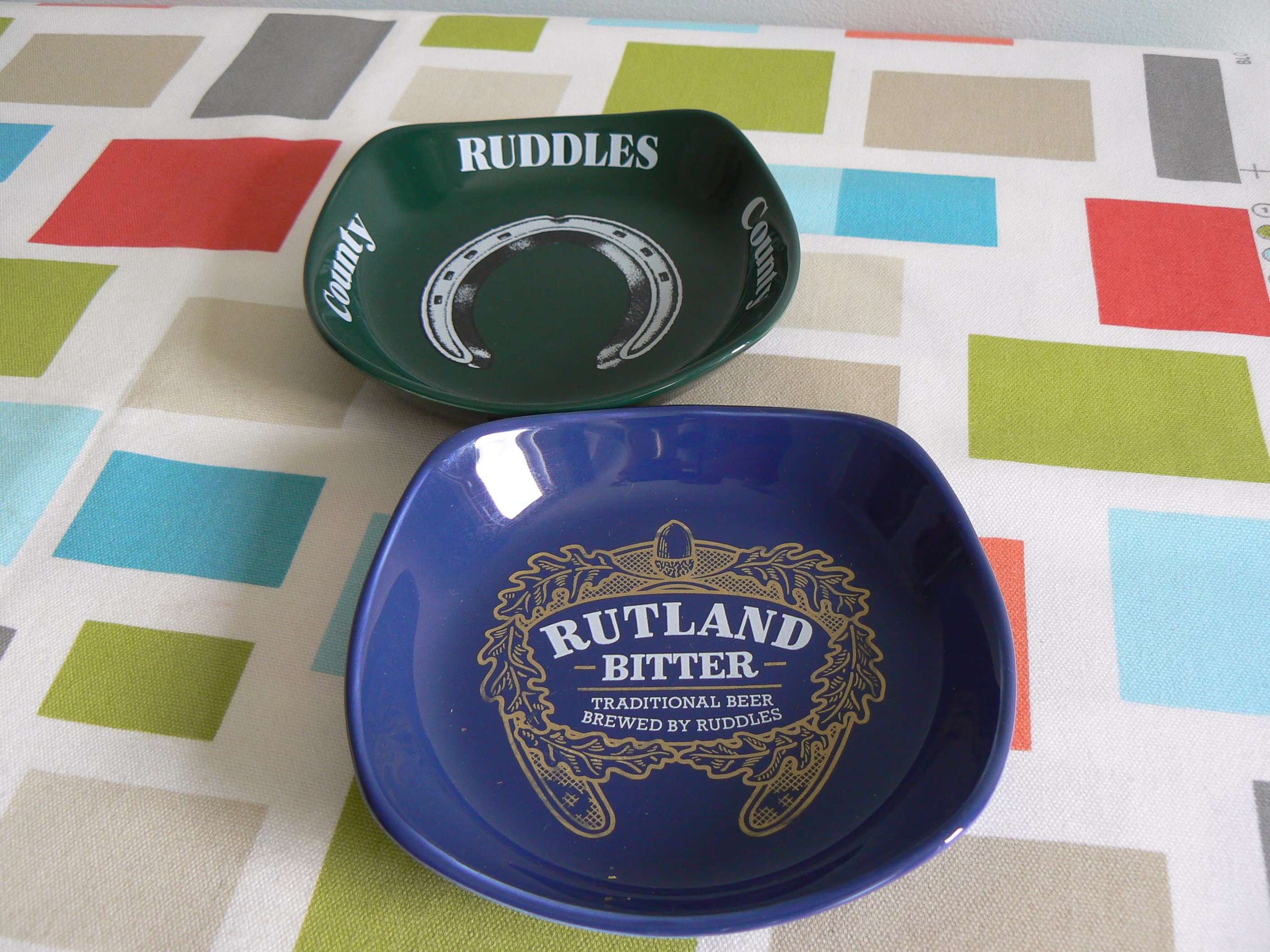 Pub Change Trays/Ashtrays Made To Advertise Ruddles Bitter & County Beers