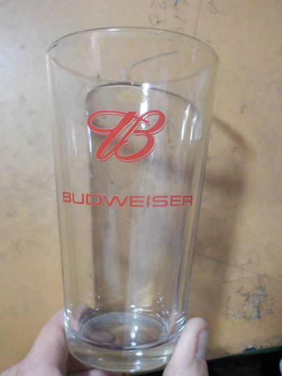 Vintage Budweiser Pint Beer Glass Mint Free Usa Shipping