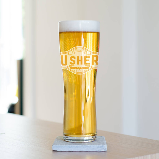 Usher Pint Beer Glass