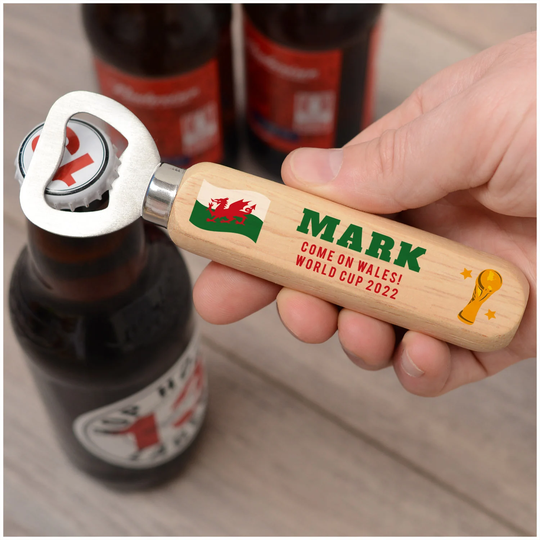 Wales World Cup 2022 Beer Bottle Opener, Gift, Come On Wales, Football Gift For Men, Welsh Football, Party Souvenir