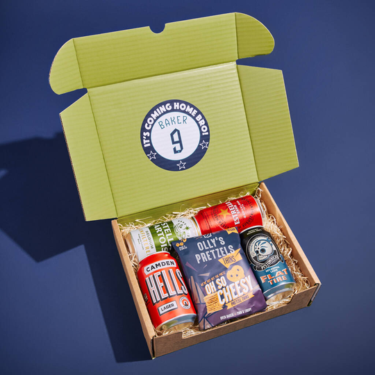 Personalised World Cup Beer And Snacks Box