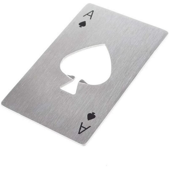 Casino Bottle Opener, 1 Piece Credit Card Size Stainless Steel Casino Bottle Opener Beer Bottle Opener Can Opener for Your Wallet