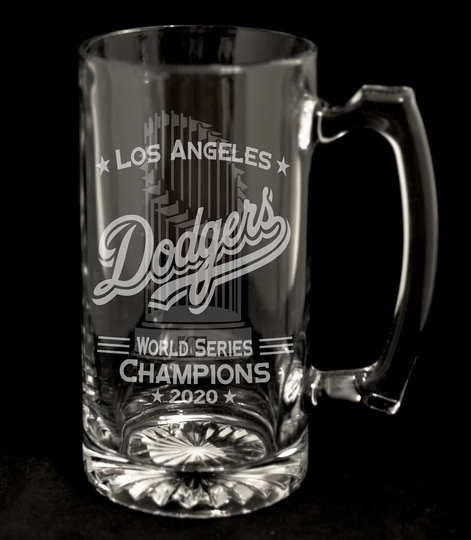 Custom Engraved Los Angeles La Dodgers Beer Mug | 2020 World Series Champions 25Oz Glass