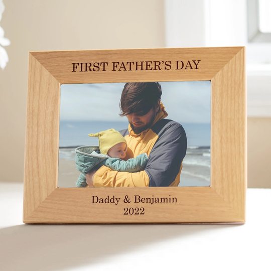 Personalized First Father's Day Picture Frame By Lifetime Creations New Dad Gift, Gift For Dad, Engraved Frame, Ships Fast