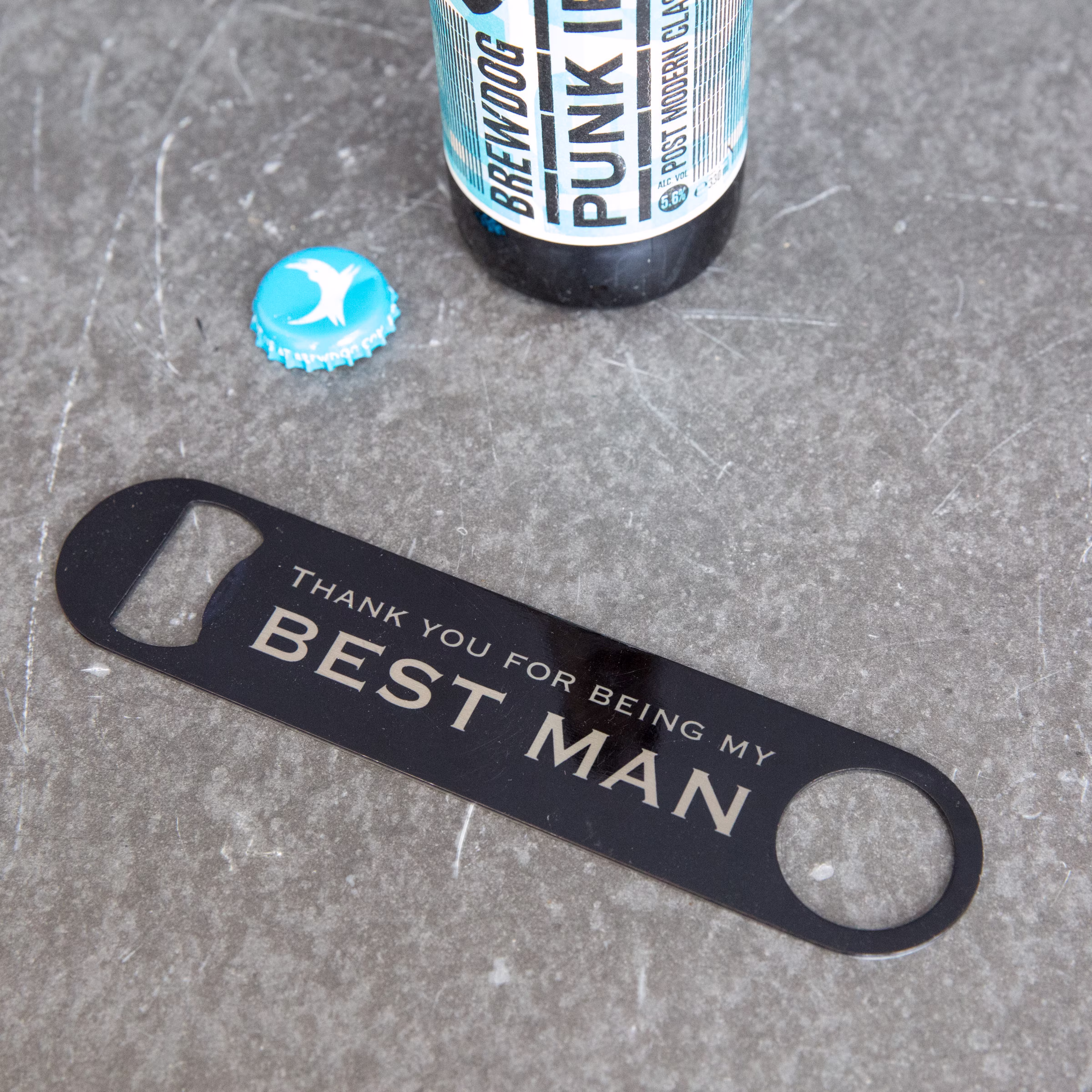 Personalised Groomsman, Usher Or Best Man Father Of The Bride Beer Bottle Opener Bar Blade - Wedding Party Stag Do Thank You Gift