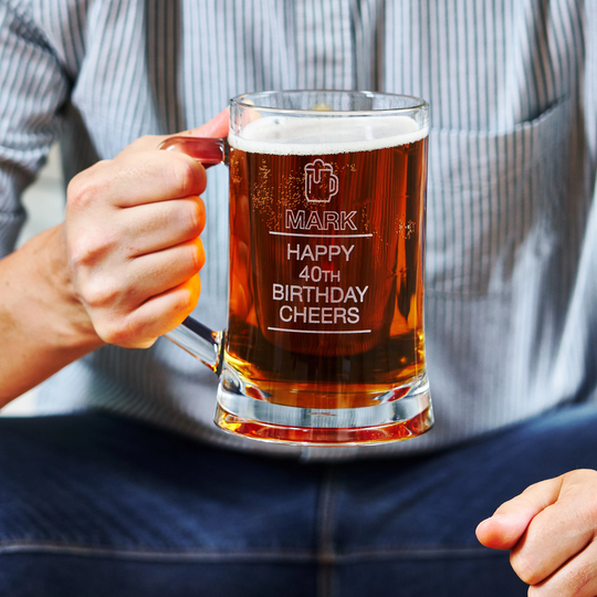 Personalised Birthday Message Beer Tankard