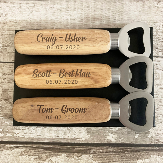 Groomsmen Gifts, Personalised Beer Bottle Opener For Best Man, Gift Groomsman