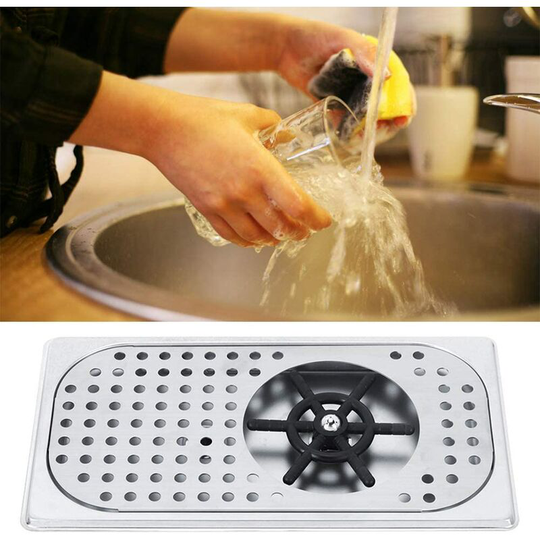 Perlerare - Rinse cups, Rinse glass of 114mm diameter 201 stainless steel G1/2in stainless steel tea cup cleaner