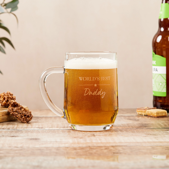 World's Best Daddy Beer Mug, Personalized Gifts For Dad, Fathers Day Gift, Dad Glass, Grandad Gift Him