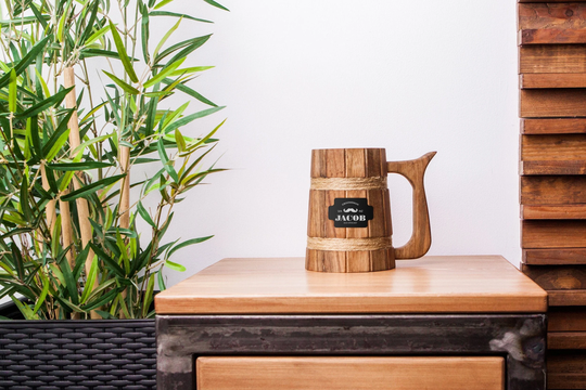 Personalized Wooden Beer Mug, Wooden Tankard Personalized, Wooden Mug Groomsmen Gift, Wooden Mug, Wood Stein, Engraved