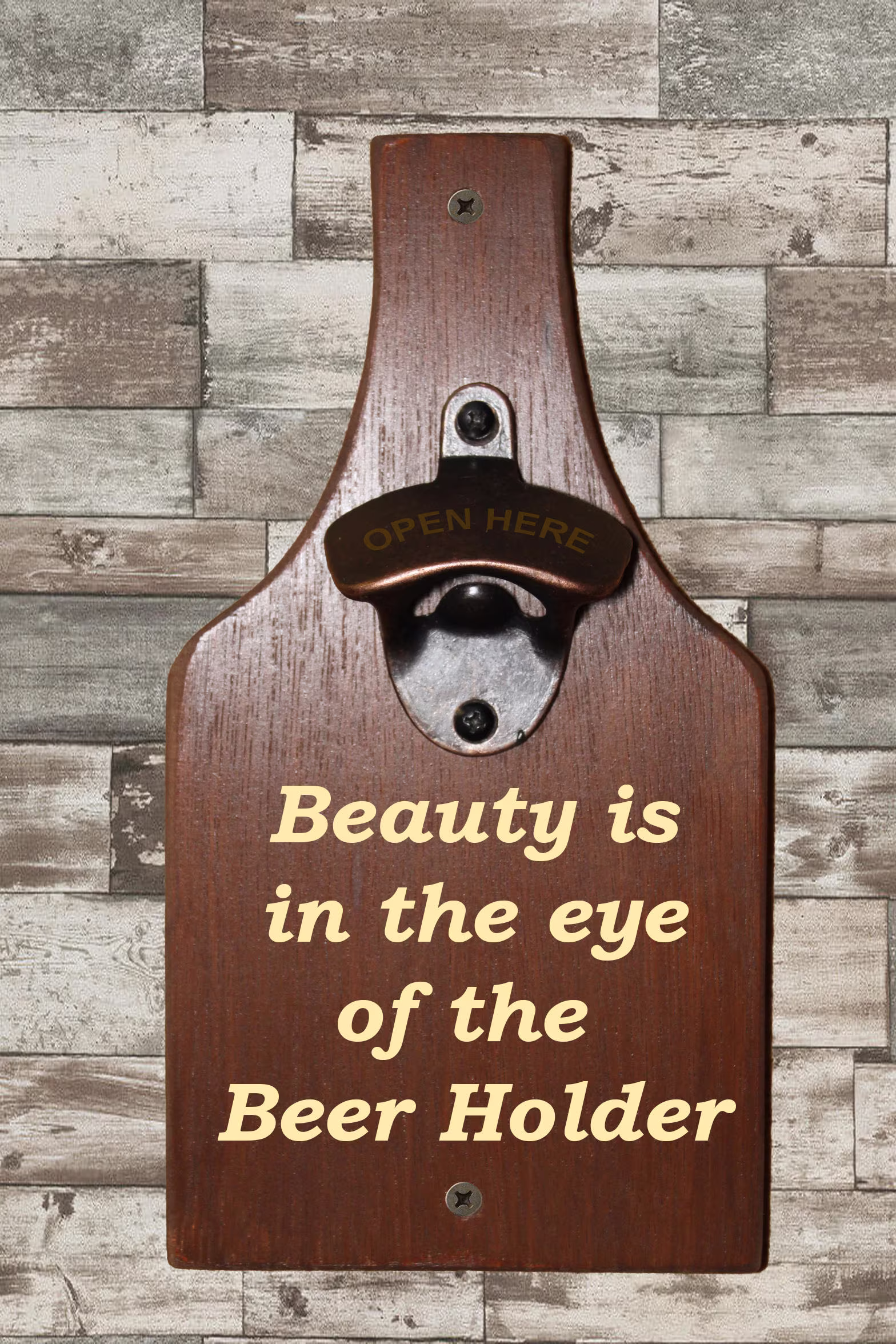 Personalised Wall Mounted Bottle Opener Great Christmas Gift Or Birthday Present Dad's Beer Bq1